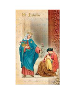 St Isabella Mini Lives of the Saints Holy Card
