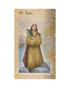 St Julia Mini Lives of the Saints Holy Card