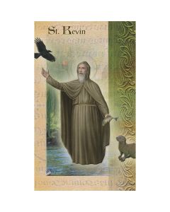 St Kevin Mini Lives of the Saints Holy Card