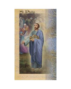 St Philip Mini Lives of the Saints Holy Card
