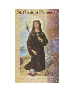 St Rosalia of Palermo Mini Lives of the Saints Holy Card