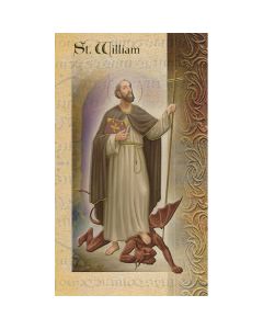 St William Mini Lives of the Saints Holy Card