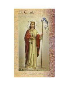 St Ursula Mini Lives of the Saints Holy Card