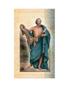St Bartholomew Mini Lives of the Saints Holy Card