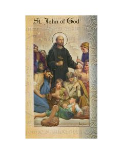 St John of God Mini Lives of the Saints Holy Card