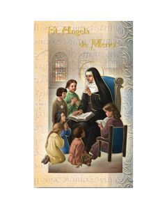 St Angela Mini Lives of the Saints Holy Card