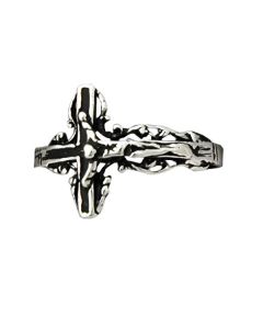 Antiqued Sterling Silver Crucifix Ring