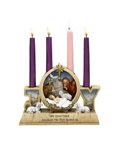 Advent with Baby Candle Holder
