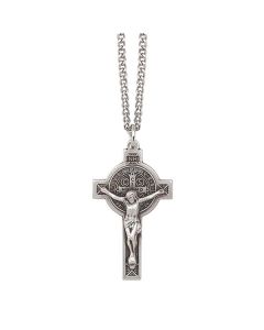 Sterling Silver Small St Benedict Crucifix