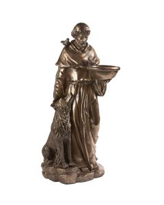St Francis with Wolf Outdoor Statue