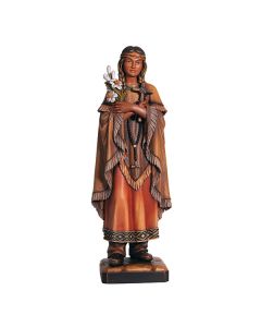 St Kateri Tekakwitha Woodcarved Statue