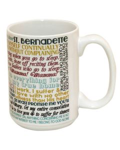 St Bernadette Quotes Mug