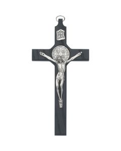8" Black Wood St Benedict Crucifix