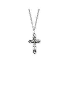 Tiny Sterling Silver Crucifix Medal