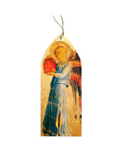 Angel with Red Tamborine Cutout Ornament