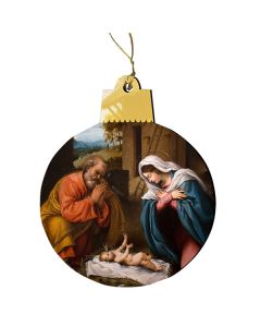 Round Nativity Cutout Ornament