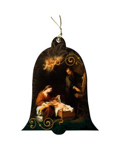 Holy Family Bell Cutout Ornament
