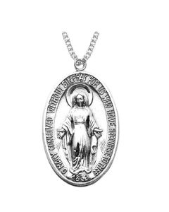 Oval Miraculous Mary Medal