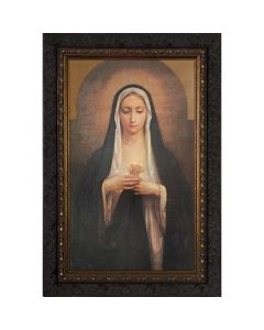 ANTIQUE IMMACULATE HEART OF MARY PICTURE