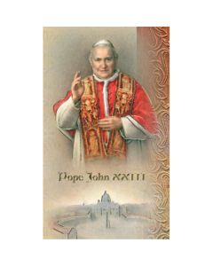 St John XXIII Mini Lives of the Saints Holy Card