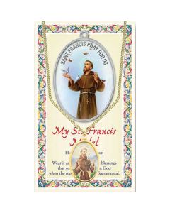 St Francis Enameled Patron Saint Medal