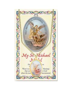 St Michael Enameled Patron Saint Medal