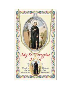 St Peregrine Enameled Patron Saint Medal