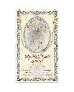 Holy Spirit Enameled Patron Saint Medal