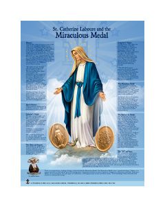 Catherine Laboure - Miraculous Medal  Laminated Teach Poster