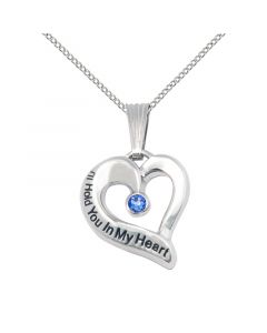 Hold You In My Heart Birthstone Pendant