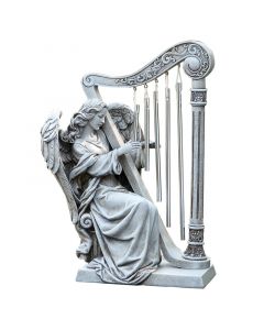 Angel with Harp Windchime
