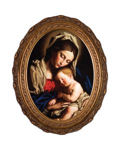 Oval Madonna and Child Picture