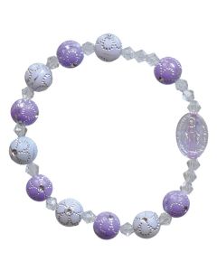 Purple Children's Stretch Rosary Bracelet