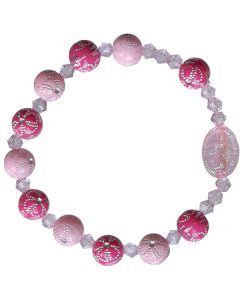 Pink Children's Stretch Rosary Bracelet