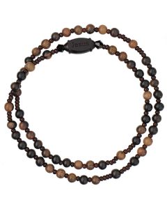 Twisted Ebony Wood Rosary Bracelet