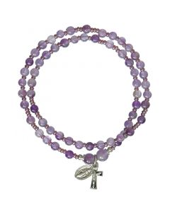 Twisted Amethyst Rosary Bracelet