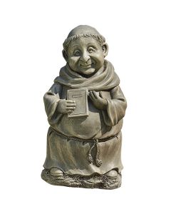 12" Monk with Book Outdoor Statue