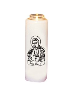 St Pius X 6 Day Candle