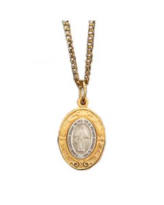 Two Toned Miraculous Medal 