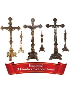 Double Sided Standing Crucifix