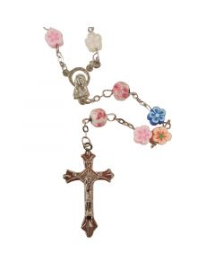 Multicolor Silicone Flower Rosary