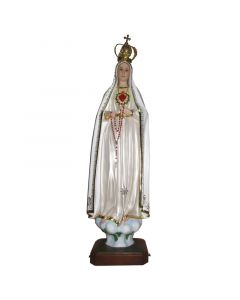 Our Lady Of Fatima Fancy With Gold Leaf Trim Statue