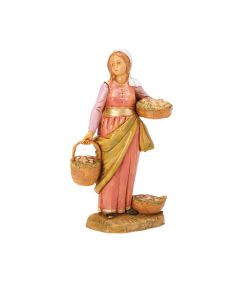 Fontanini Dahlia Figurine - Lady With Mushrooms