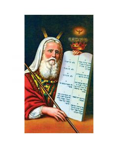 The Ten Commandments Holy Card