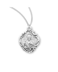 Sterling Silver Baroque Scapular Medal