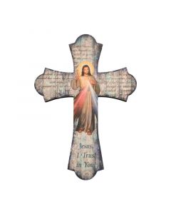 Divine Mercy Vintage Decor Cross