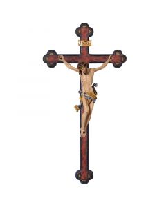 Painted Cross Baroque Crucifix