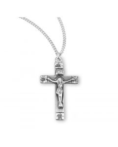 Sterling Silver Detailed Crucifix Pendant