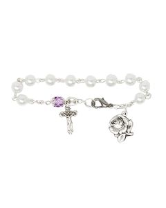 Pearl Birthstone Rosary Bracelet