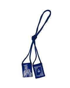 Our Lady of Mount Carmel Paracord Scapular - Blue and White